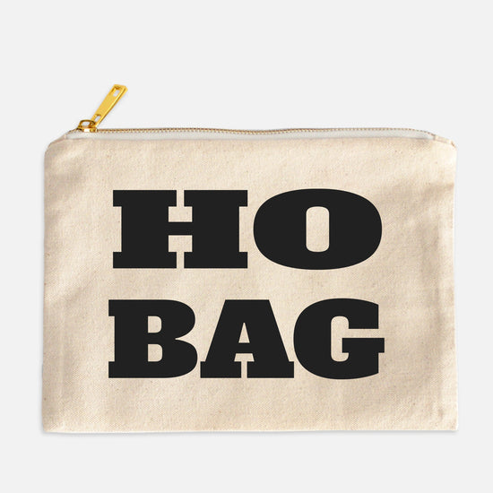 Funny Cosmetic Bag Gift Ho Bag Cosmetic Bag-Cosmetic Bags-Crimson and Clover Studio