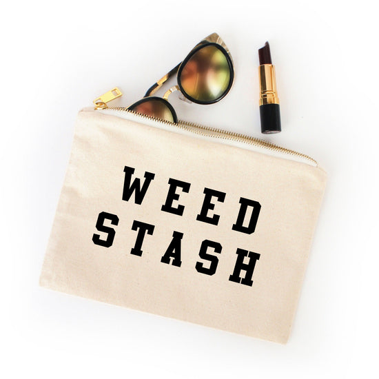 Funny Cosmetic Bag Gift Weed Stash Cosmetic Makeup Bag-Cosmetic Bags-Crimson and Clover Studio