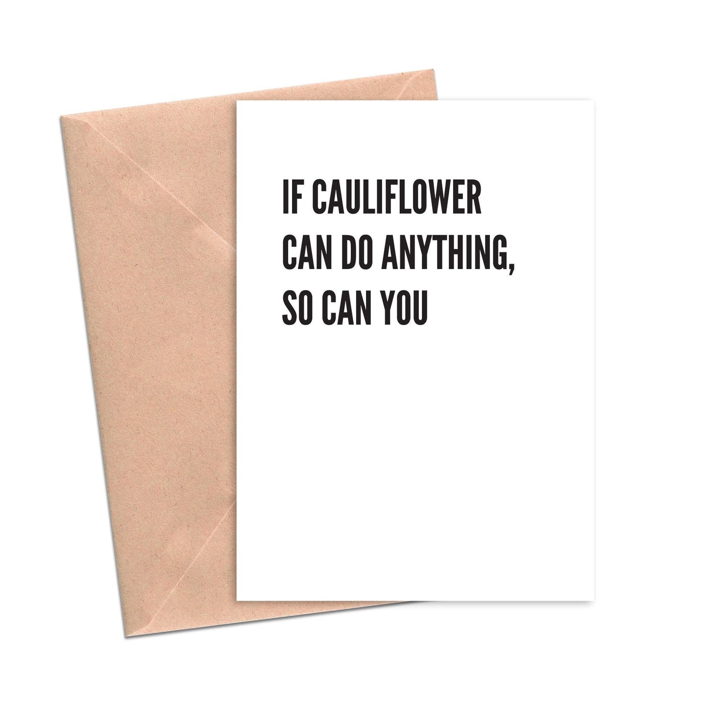 Funny Encouragement Card If Cauliflower Can Do Anything So Can You-Friendship Cards-Crimson and Clover Studio