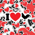 Funny I Love 🐓 Sticker