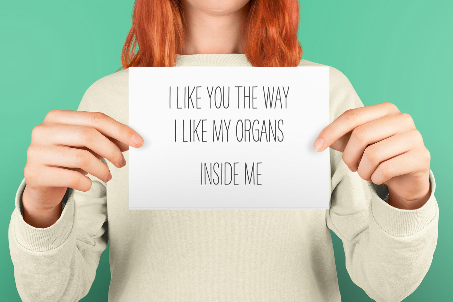 Funny Love Card I Like You The Way I Like My Organs Love-Love Cards-Crimson and Clover Studio