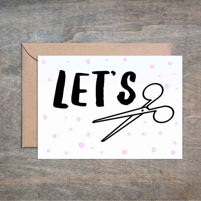 Load image into Gallery viewer, Funny Love Card Let&amp;#39;s Scissor Love Anniversary Funny Love Card-Love Cards-Crimson and Clover Studio
