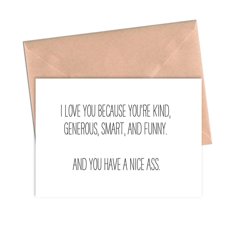 Funny Love Card Nice Ass