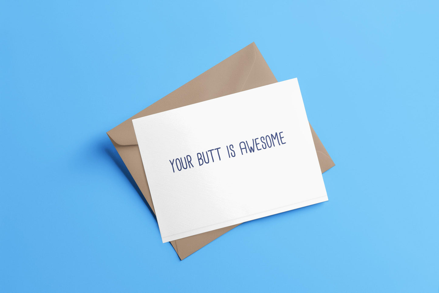 Funny Love Card Your Butt Is Awesome-Love Cards-Crimson and Clover Studio