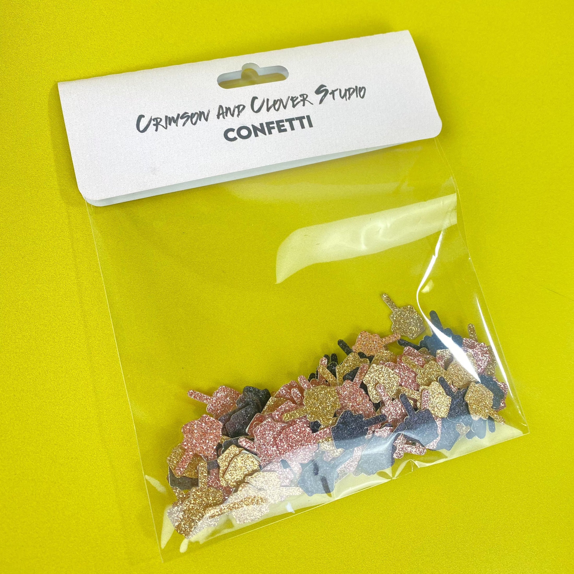 Funny Middle Finger Confetti | Crimson and Clover Studio