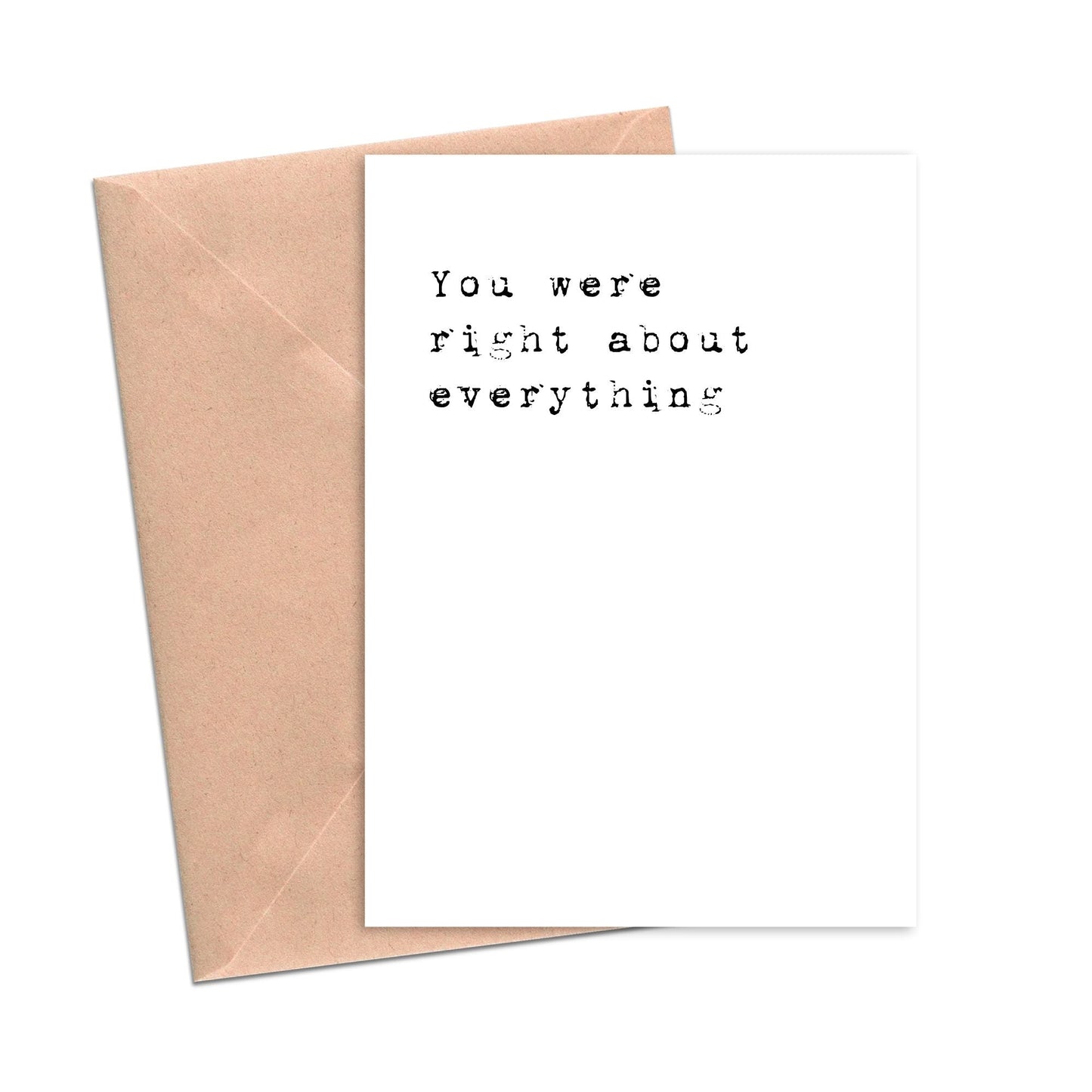 Funny Mother's Day Card You Were Right About Everything Card-Mom and Dad-Crimson and Clover Studio