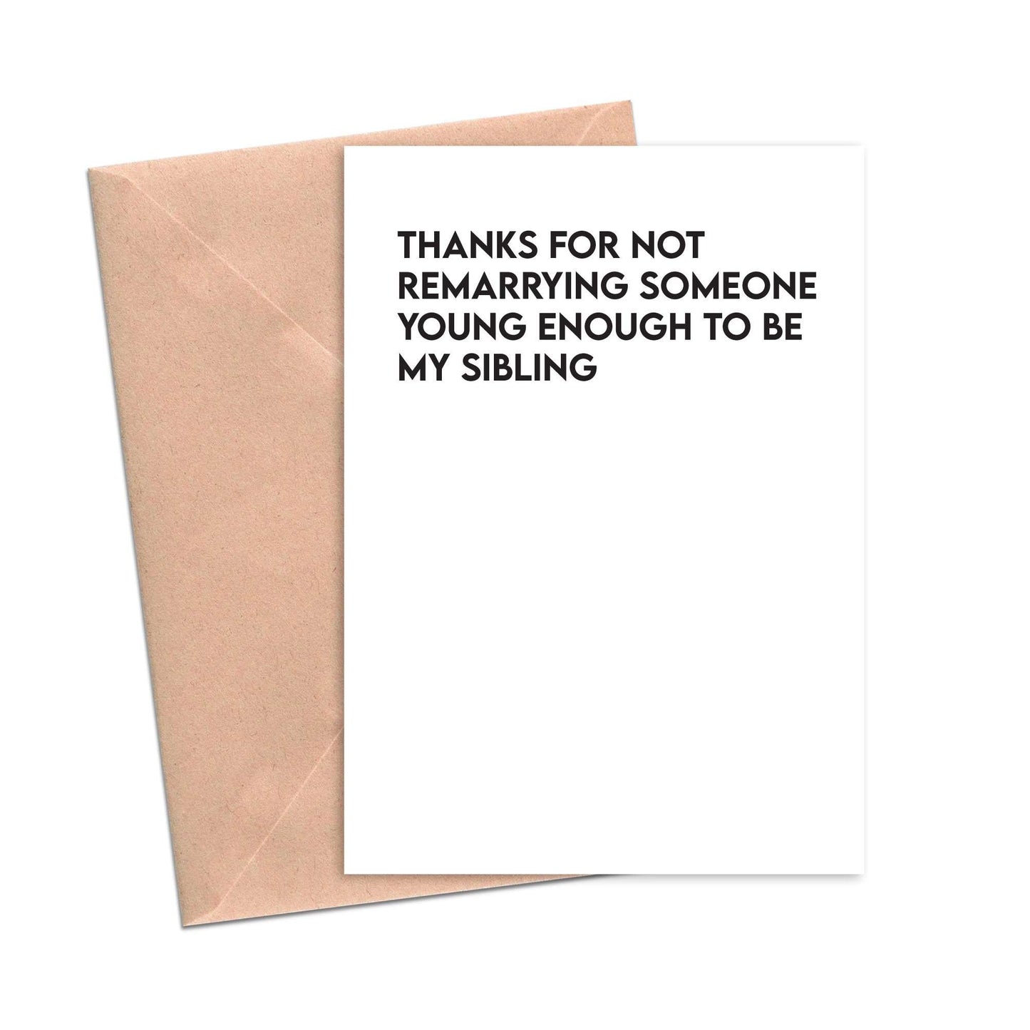 Funny Mother's Day Father's Day Card Remarrying Young Enough to Be My Sibling Card-Mom and Dad-Crimson and Clover Studio