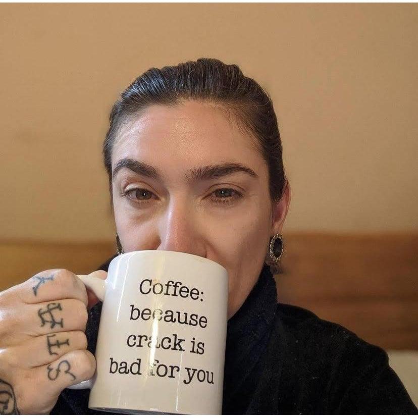Funny Mug Coffee Because Crack is Bad for You Funny Mug-Mugs-Crimson and Clover Studio