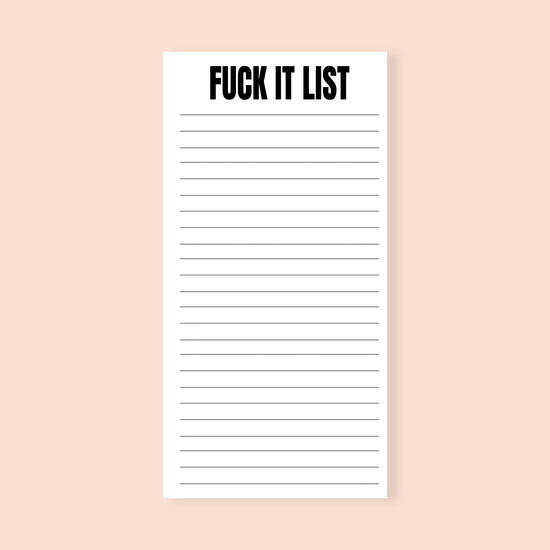 Funny Notepad Fuck It List Notepad-notepad-Crimson and Clover Studio