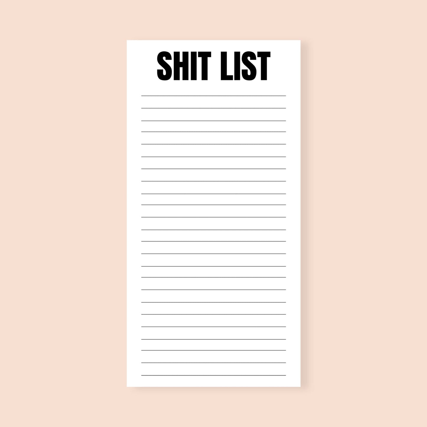Funny Notepad Shit List Notepad-notepad-Crimson and Clover Studio