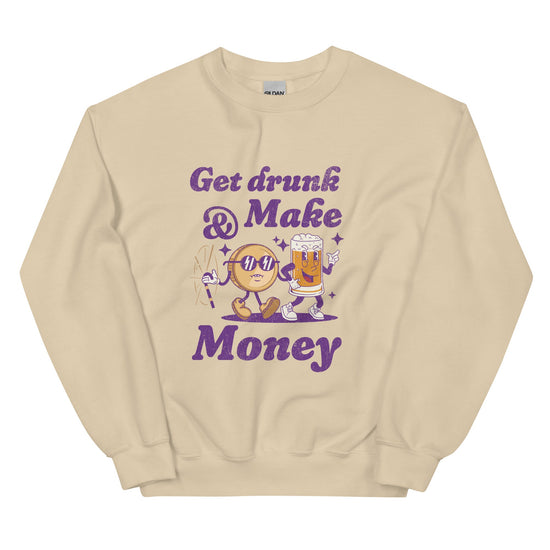 Load image into Gallery viewer, Get Drunk and Make Money Sweatshirt-Sweatshirt-Crimson and Clover Studio

