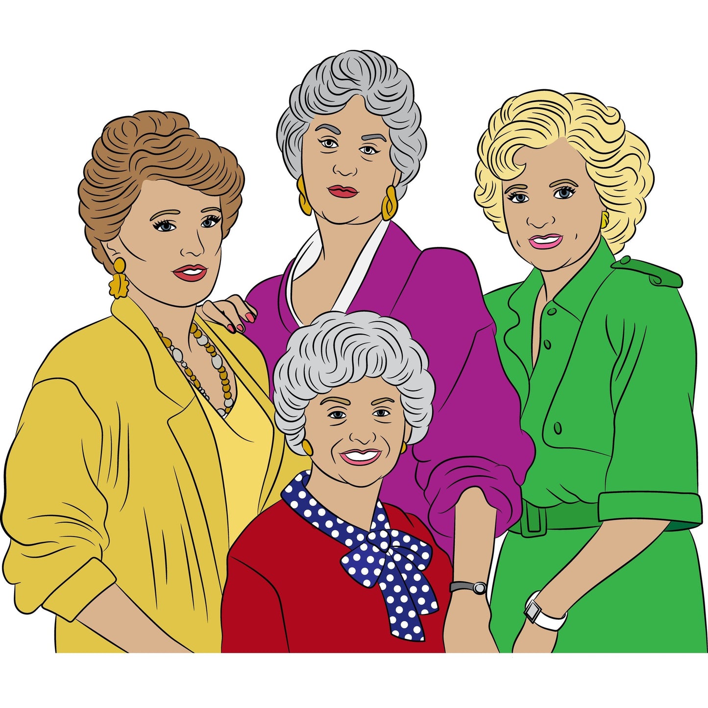 Golden Girls Sticker-sticker-Crimson and Clover Studio