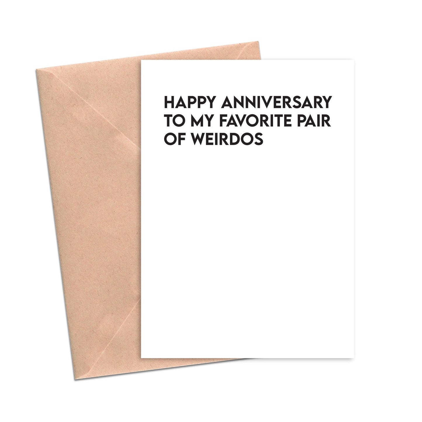 Happy Anniversary to My Favorite Pair of Weirdos Funny Anniversary Card-Anniversary-Crimson and Clover Studio