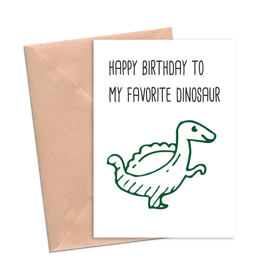 Happy Birthday to My Favorite Dinosaur-Birthday-Crimson and Clover Studio