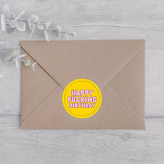Happy Fucking Birthday Envelope Sticker