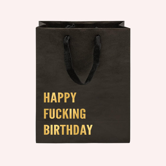 Happy Fucking Birthday Funny Gift Bag-gift bag-Crimson and Clover Studio