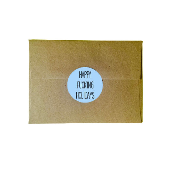 Load image into Gallery viewer, Happy Fucking Holidays Envelope Sticker-Crimson and Clover Studio
