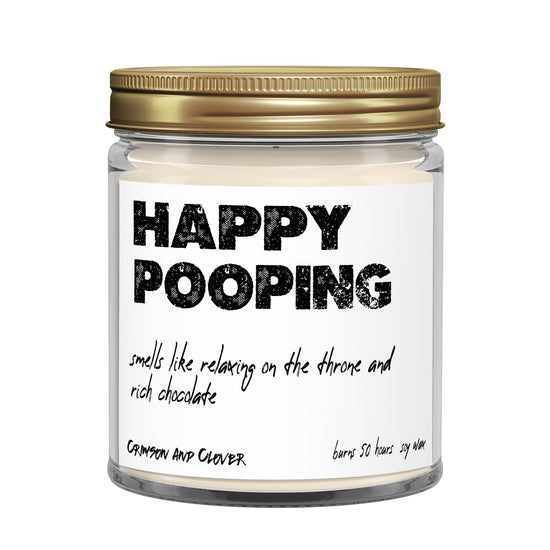 Happy Pooping Chocolate Funny Candle-Candles-Crimson and Clover Studio