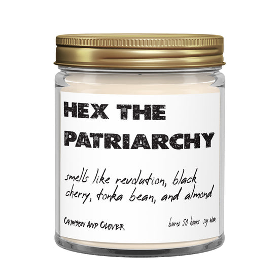 Hex the Patriarchy Cherry Funny Candle-Candles-Crimson and Clover Studio