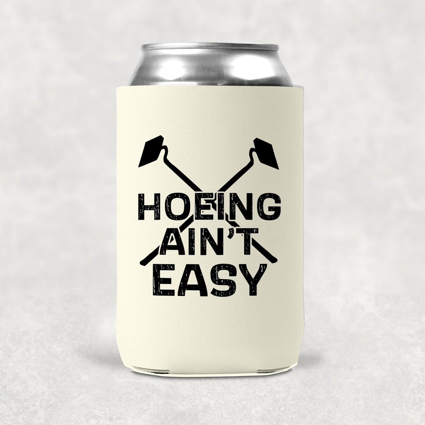 Hoeing Ain't Easy Funny Koozie-Crimson and Clover Studio