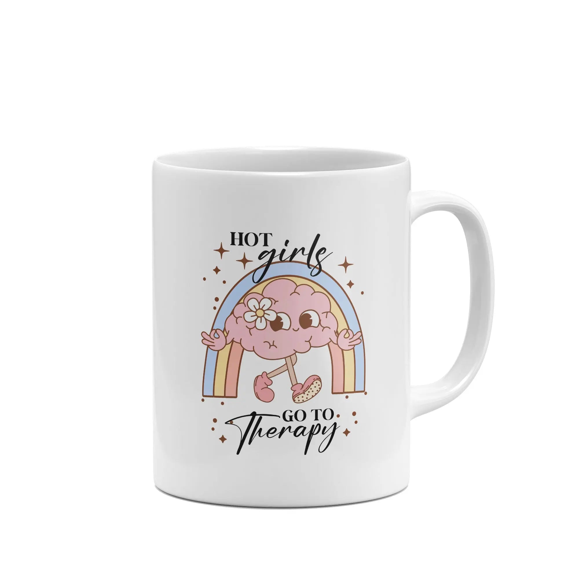 Hot Girls Go to Therapy Funny Mug | Crimson and Clover Studio