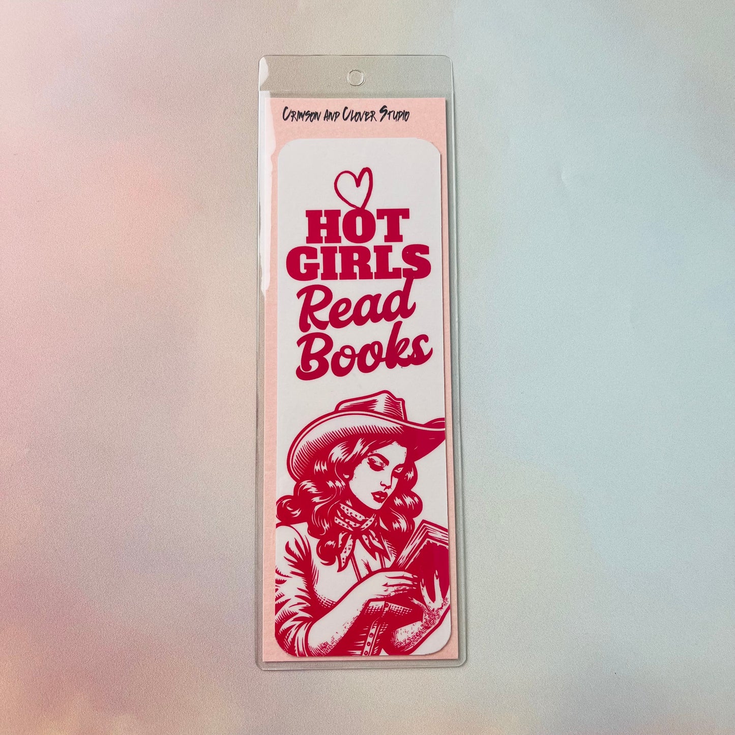 Hot Girls Read Books Bookmark-bookmark-Crimson and Clover Studio