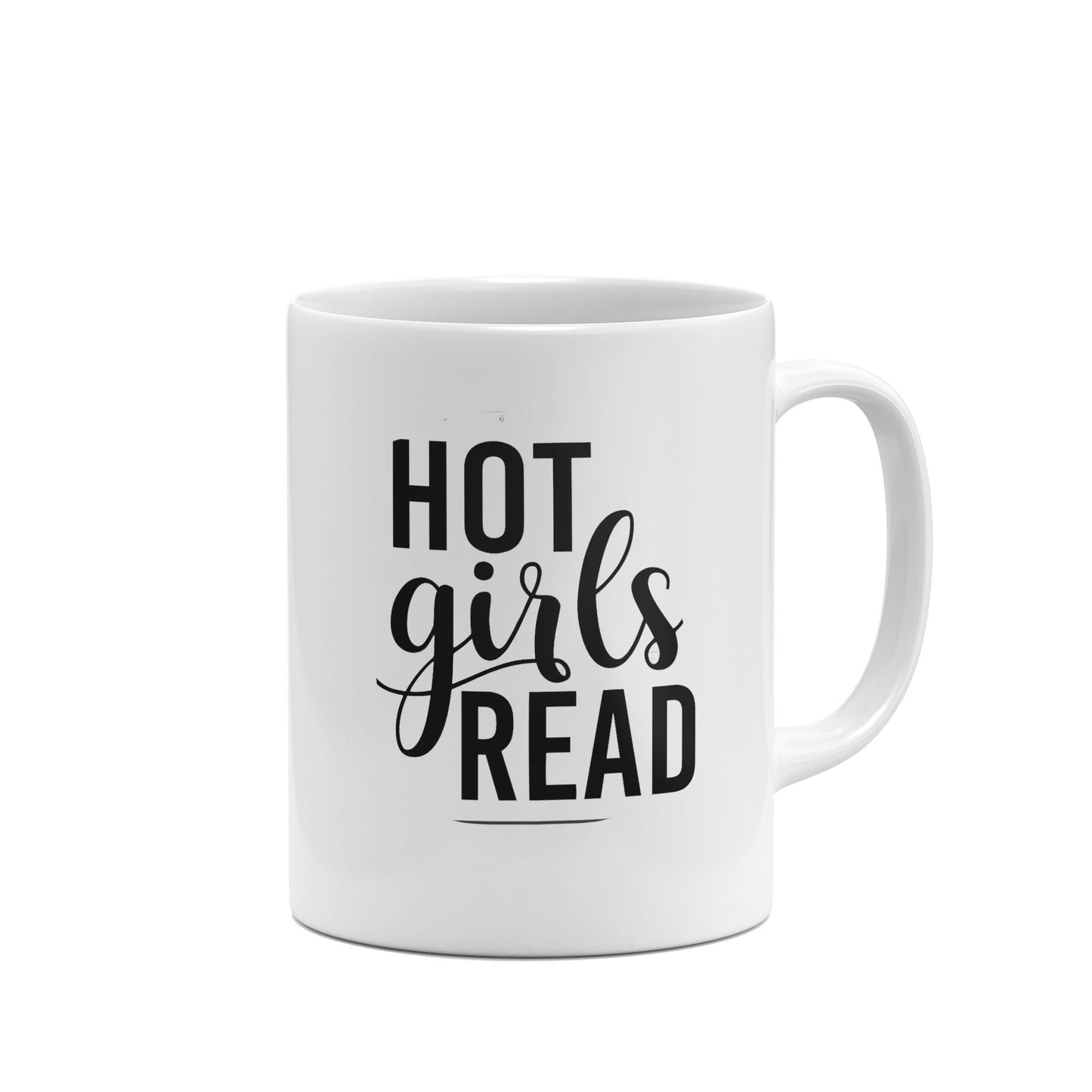 Hot Girls Read Mug-Mugs-Crimson and Clover Studio