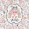 Hot Girls go to Therapy Funny Sticker