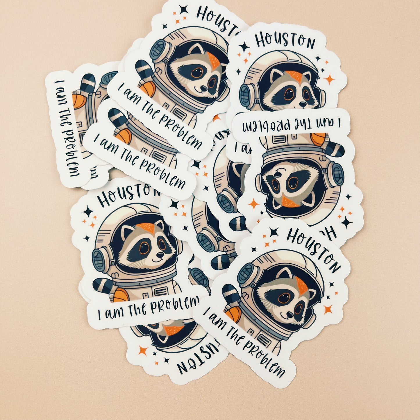 Houston I'm the Problem Funny Sticker-sticker-Crimson and Clover Studio