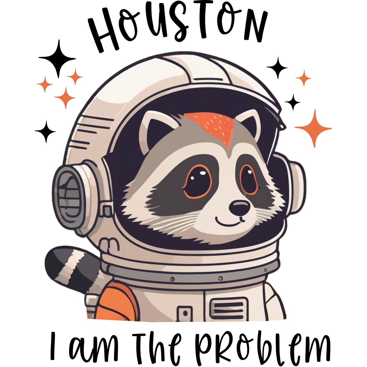 Houston I'm the Problem Funny Sticker-sticker-Crimson and Clover Studio