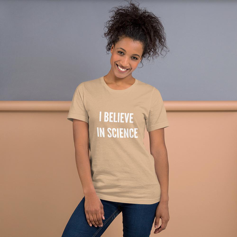 I Believe in Science Eco Friendly Unisex Shirt-Tees-Crimson and Clover Studio
