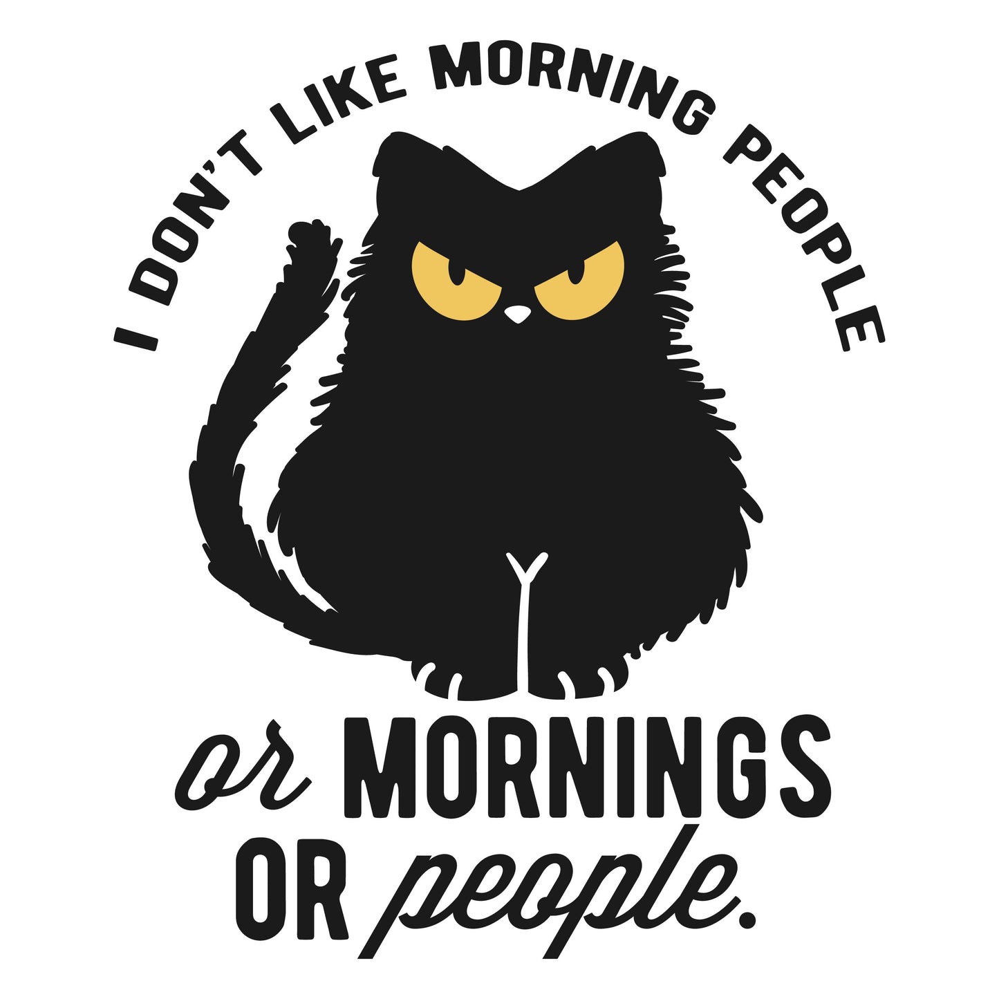 I Don't Like Morning People Funny Sticker-sticker-Crimson and Clover Studio