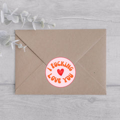 I Fucking Love You Envelope Sticker