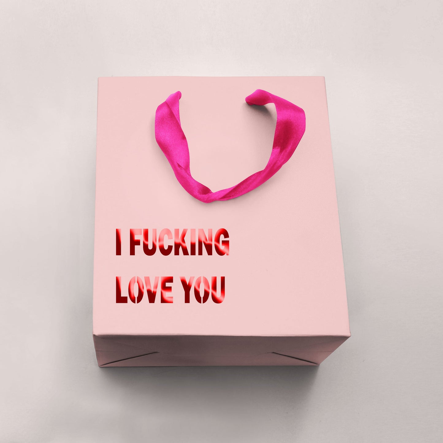 I Fucking Love You Funny Gift Bag-gift bag-Crimson and Clover Studio