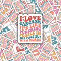 I Love Sarcasm It's Like Punching People in the Face Words Funny Sticker