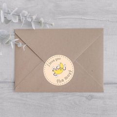 I Love You the Most Funny Envelope Sticker