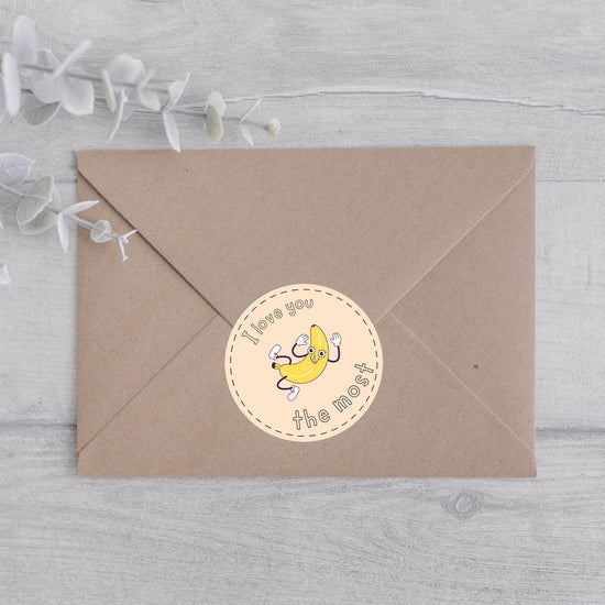 I Love You the Most Funny Envelope Sticker-Envelope Sticker-Crimson and Clover Studio