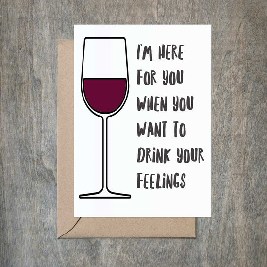 I'll Drink With You Funny Sympathy Card-Sympathy Cards-Crimson and Clover Studio