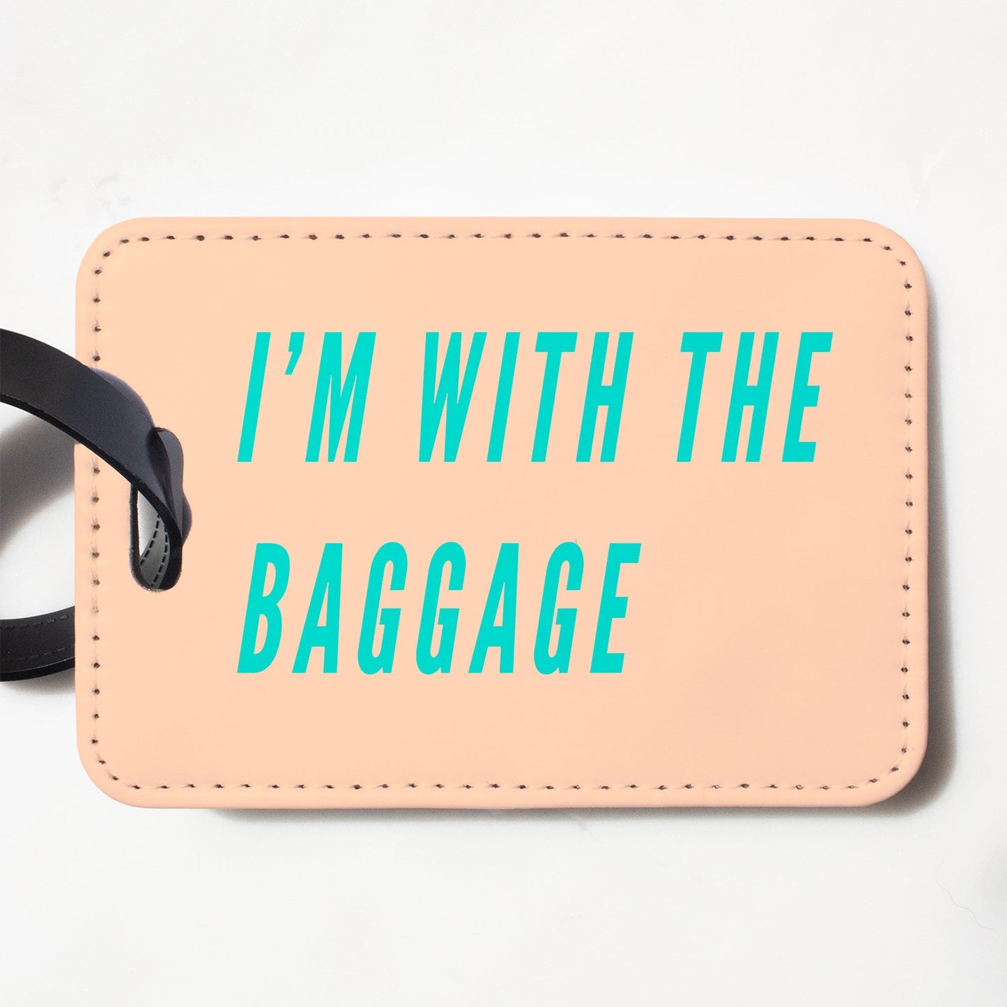 I'm with the Baggage Funny Luggage Tag-Luggage Tag-Crimson and Clover Studio