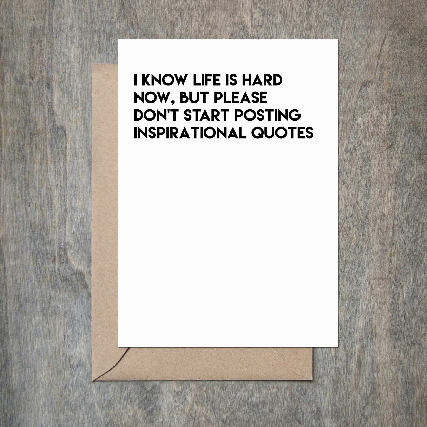 Inspirational Quotes Funny Sympathy Card-Sorry Cards-Crimson and Clover Studio