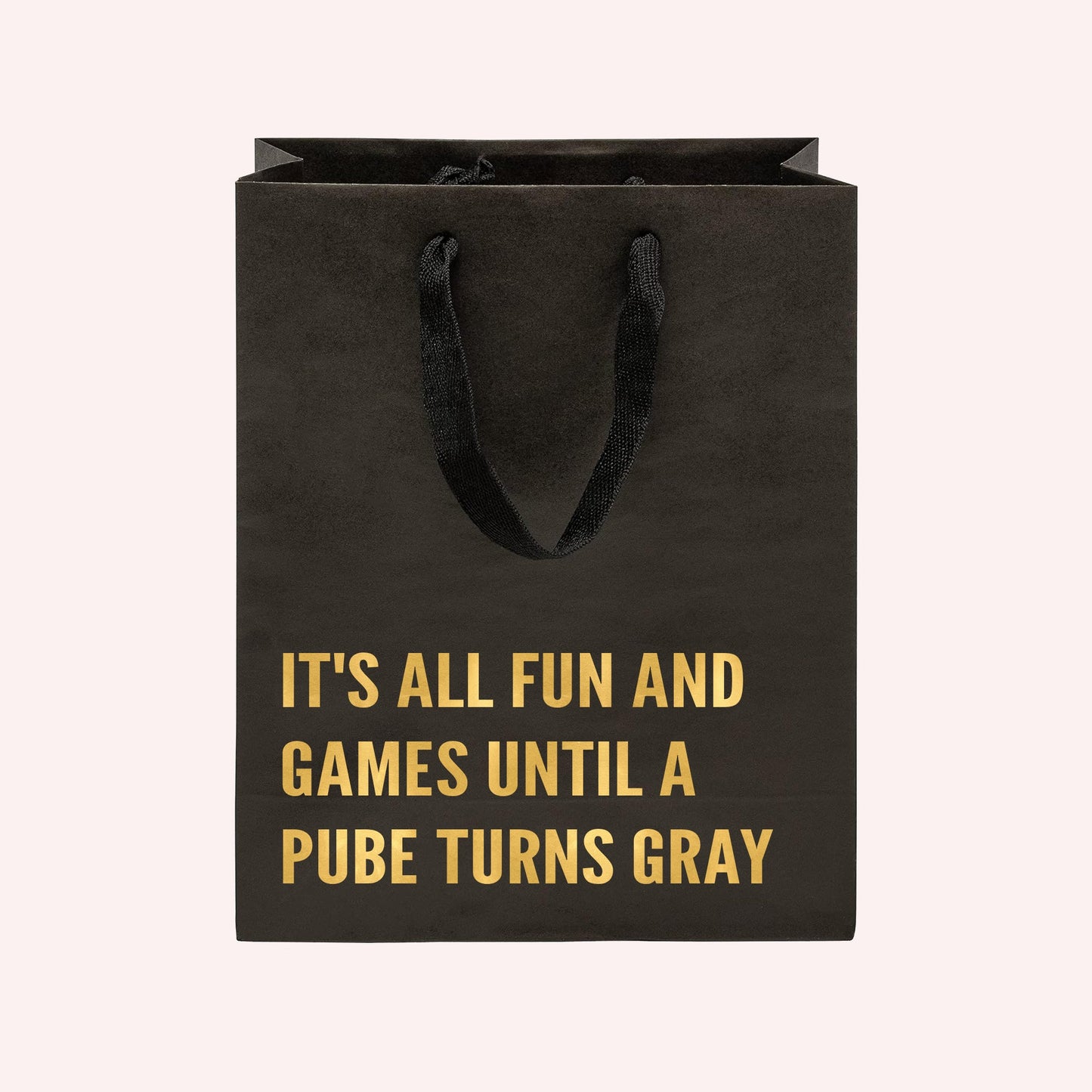 It's All Fun and Games Until a Pube Turns Gray Funny Gift Bag-gift bag-Crimson and Clover Studio
