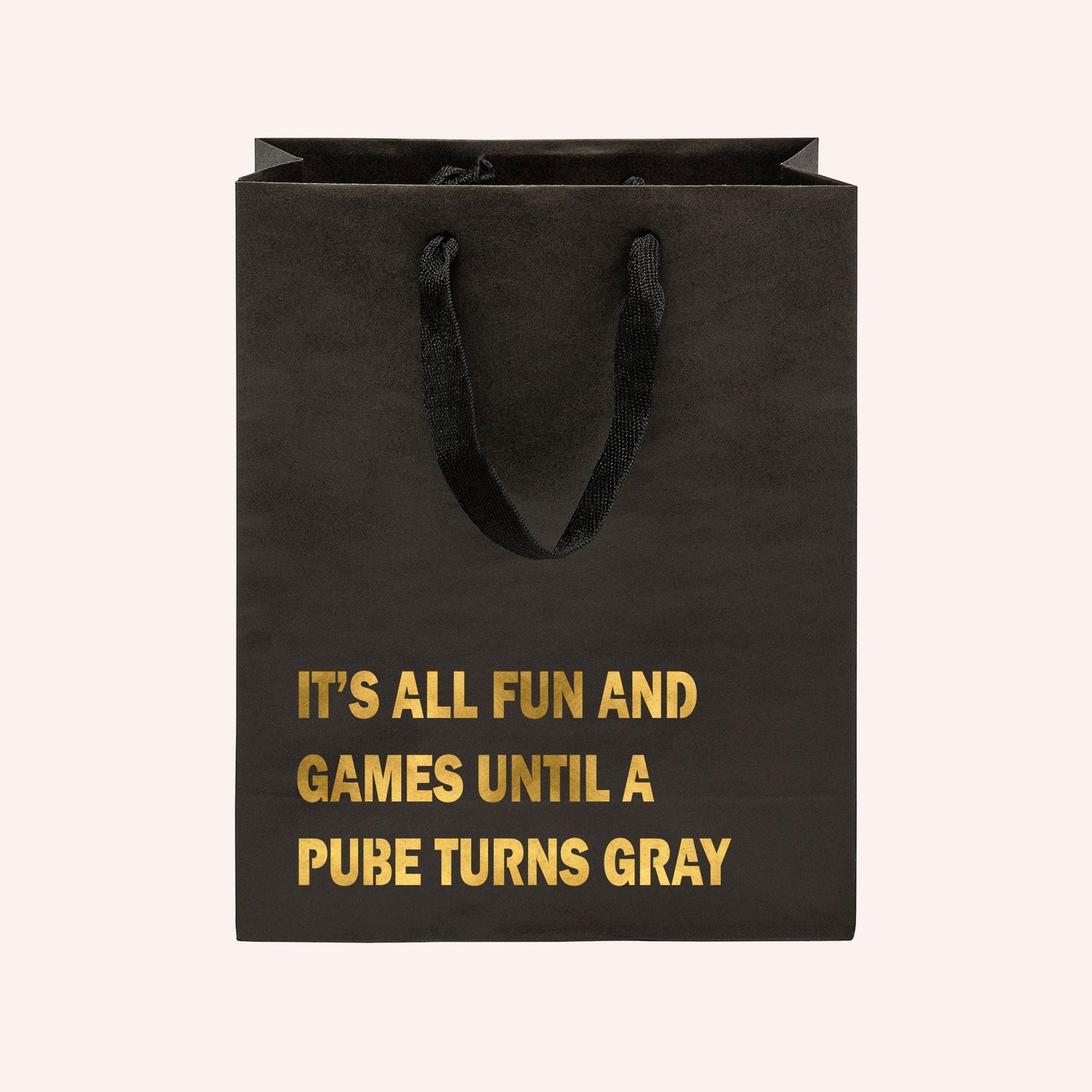 It's All Fun and Games Until a Pube Turns Gray Funny Gift Bag-gift bag-Crimson and Clover Studio