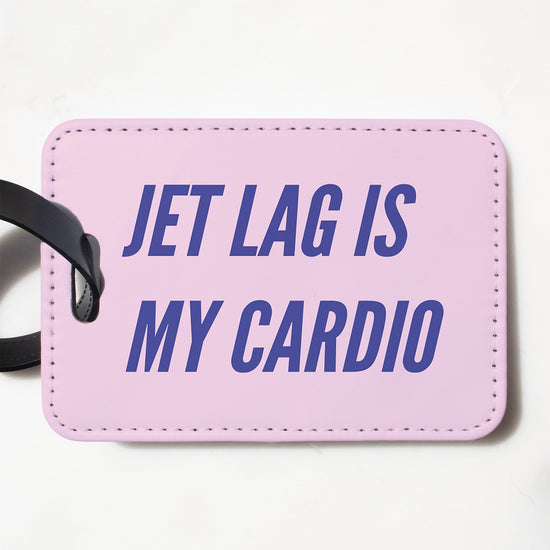 Jet Lag is My Cardio Funny Luggage Tag-Luggage Tag-Crimson and Clover Studio