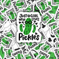 Just a Girl Who Loves Pickles Funny Sticker