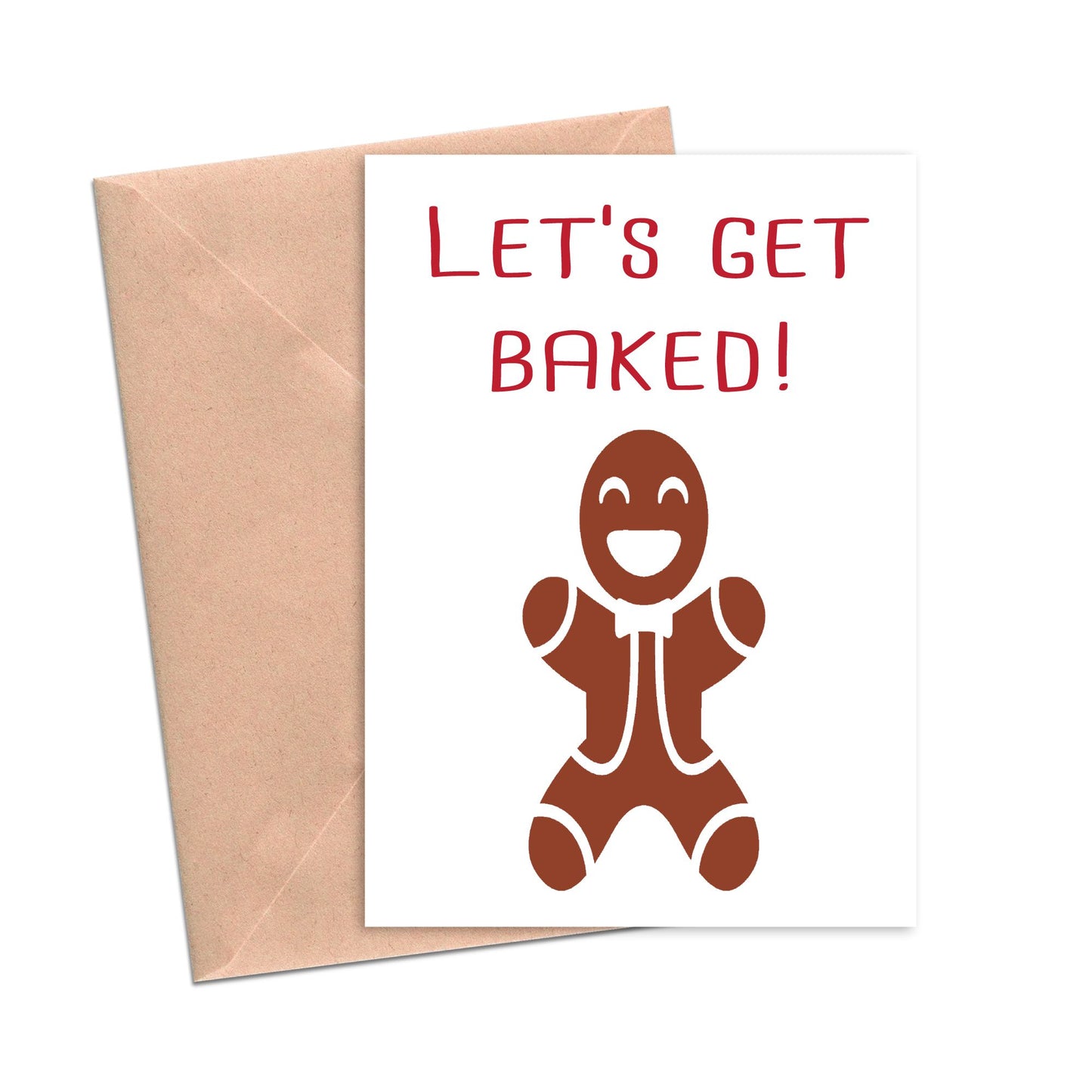 Load image into Gallery viewer, Let&amp;#39;s Get Baked Funny Christmas Card-Holiday Cards-Crimson and Clover Studio
