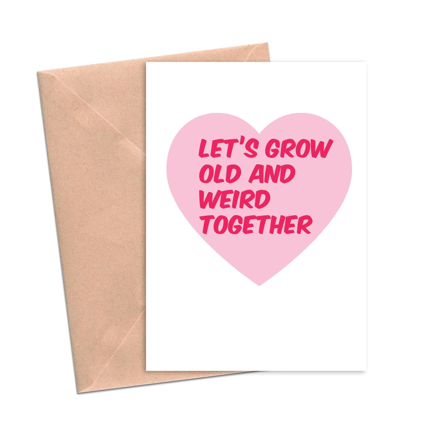 Let's Grow Old and Weird Together Funny Card-Love Cards-Crimson and Clover Studio