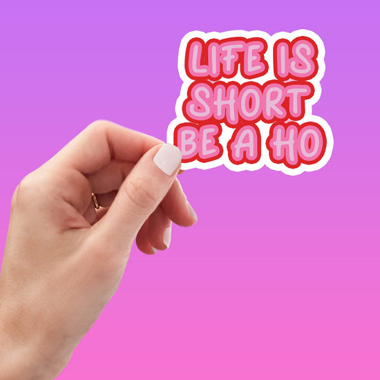 Load image into Gallery viewer, Life is Short Be a Ho Sticker-sticker-Crimson and Clover Studio
