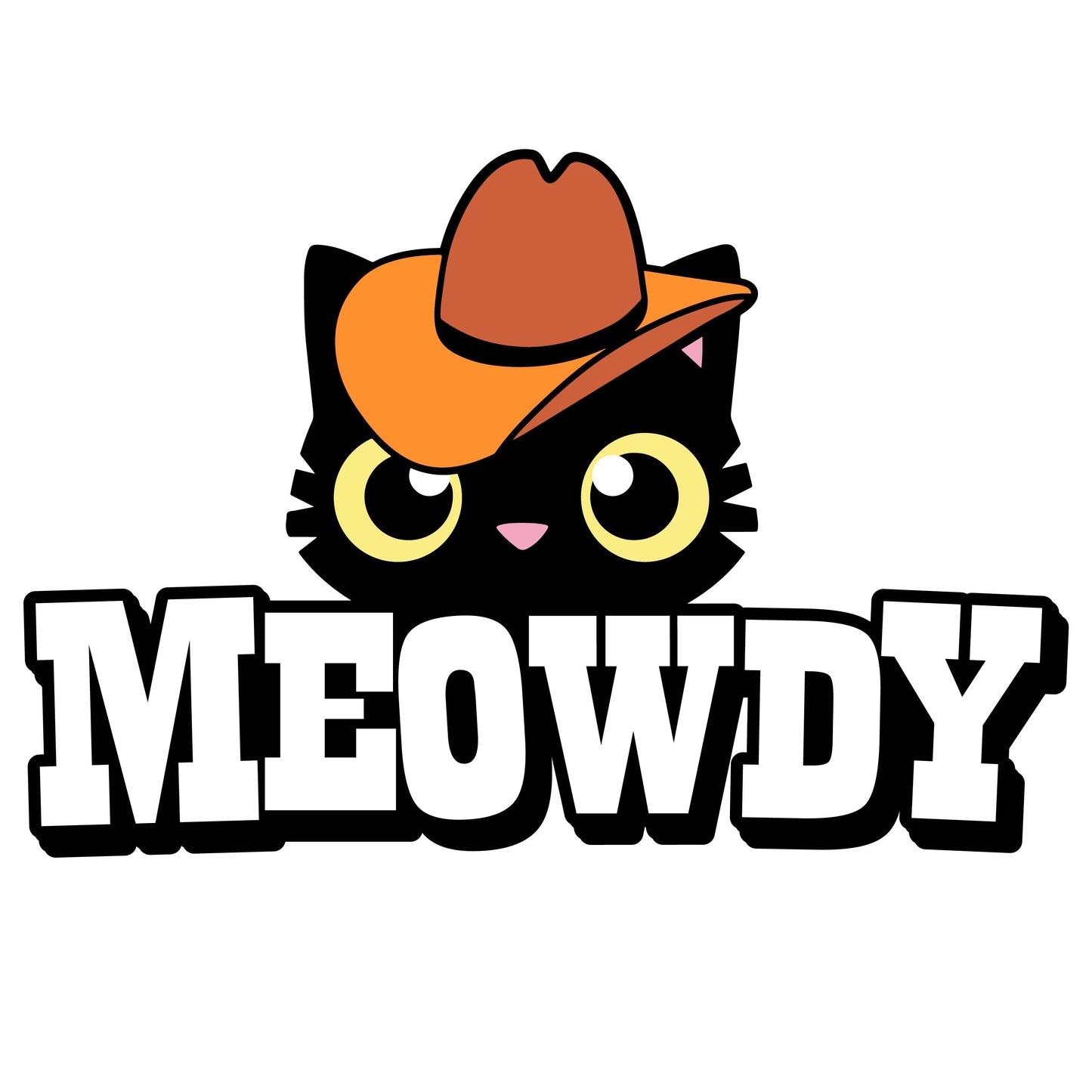 Meowdy Funny Sticker-sticker-Crimson and Clover Studio