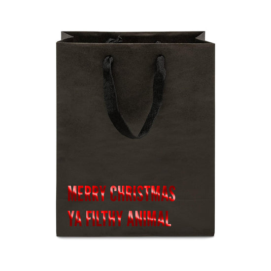 Merry Christmas Ya Filthy Animal Funny Christmas Gift Bag-Crimson and Clover Studio