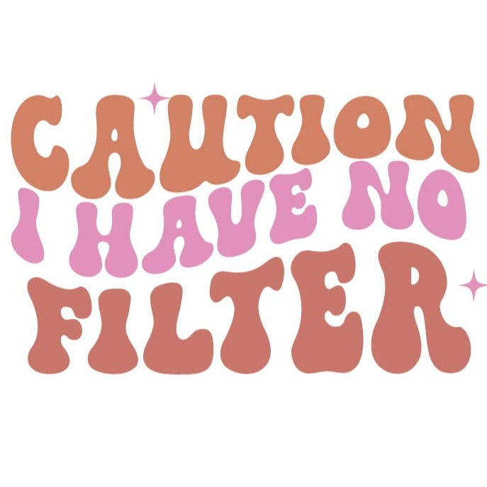 No Filter Funny Sticker-sticker-Crimson and Clover Studio